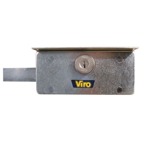 Serrure monopoint en applique blindée 1 point longue course – Cylindre cuirassé 7 goupilles avec 4 clés – Pêne en acier 10mm – Viro