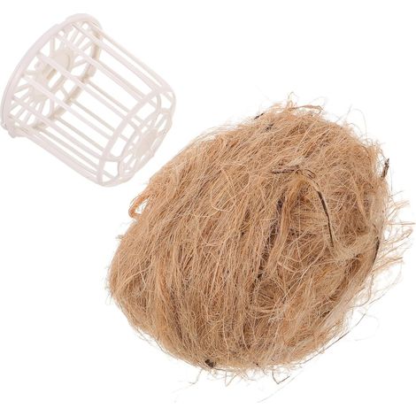 Matériaux De Nidification en Jute Naturel avec Panier De Rangement Nid De Reproduction pour Canaris Perruches Pinsons Et Calopsittes Litière Confortable Et Hygiénique pour Cage D’Oiseau (1/5)