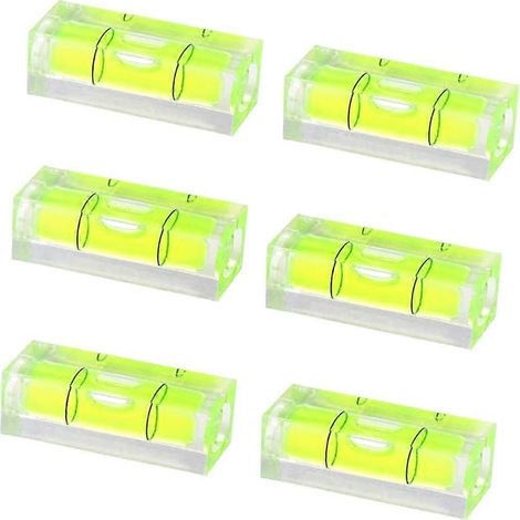 Lot de 6 niveaux à bulle carrés 10 x 10 x 29 mm pour cadres muraux (1/5)