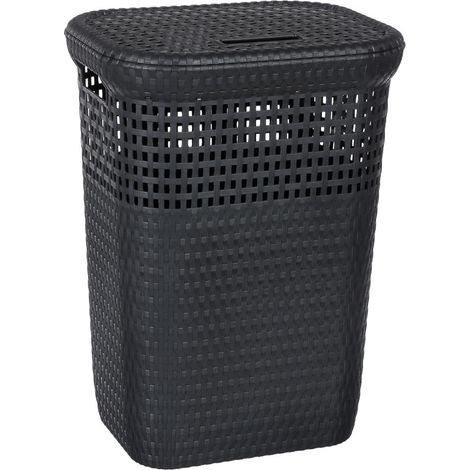 Panier à linge 60L Gris L 42 x P 33 x H 57 cm - Five (1/5)