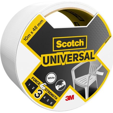 Adhésif De Réparation Scotch Universal, Une Face L.10 M X L.48 Mm Blanc (1/5)