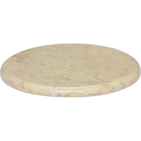 Maison Exclusive - Tablero para mesa mármol color crema Ø40x2,5 c
