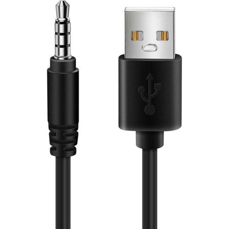 Cable Adaptateur USB 2.0 Male Vers 3.5mm Jack Audio Pour Voiture Chargeur MP3 (1/4)