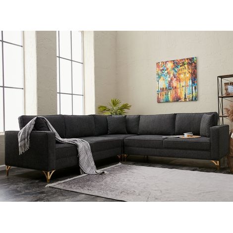 Ecksofa Berlin Anthrazit Gold