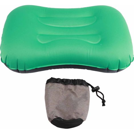 Oreiller gonflable incurvé auto-gonflant pliable portable pour camping voyage intérieur extérieur (1/5)