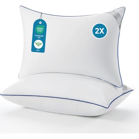 BedStory Cuscini 50 x 70 cm Set di 2 cuscini classici ipoallergenici morbidi e traspiranti, supporto bilanciato, qualità alberghiera, lavabile, ideale lato, schiena e pancia (1/5)