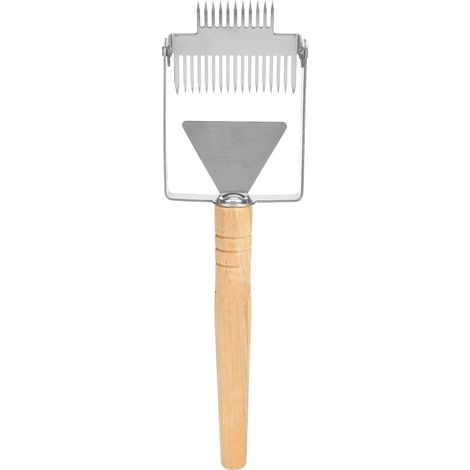 Grattoir à Miel de Ruche, équipement de grattoir en nid d'abeille Outil de Pelle à Fourche à décapsuler à Double tête Équipement d'apiculture pour extraire Le Miel (1/5)