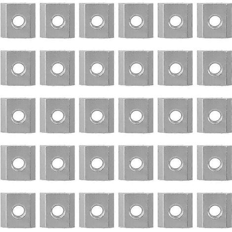 30 Stück T-Nutmuttern-Set der Serie 30, Aluminiumprofil, Gewinde-T-Gleitmuttern-Blockbefestigungen (M6)