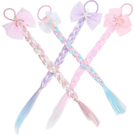 Élastiques à cheveux tressés pour perruques, élastiques décoratifs, lot de 20, élastiques multicolores (1/5)