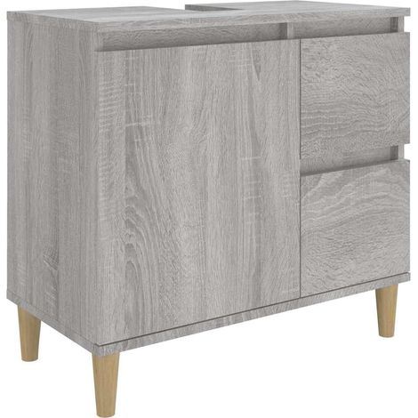 Maison Exclusive - Armadietto Bagno Grigio Sonoma 65x33x60 cm in Legno Multistrato (1/5)