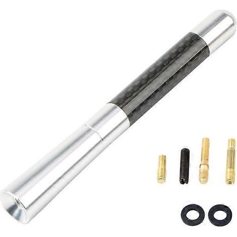 Antenne radio courte en fibre de carbone de 12 cm compatible avec BMW, Ford Focus, Peugeot, Citroën, Opel, Skoda, Toyota, Dodge, etc. Style automobile (1/5)