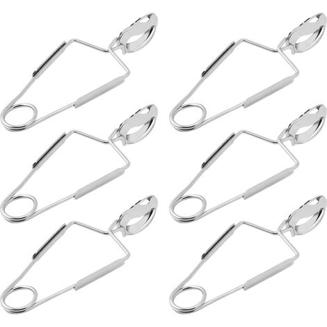 Lot 6 pinces escargots inox ressort, ergonomiques pour fruits de mer, usage simple buffet ou table (1/5)