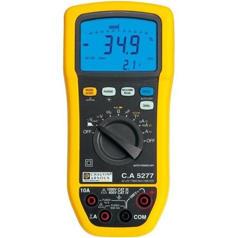 Chauvin Arnoux – Multimètre TRMS AC+DC 6000 pts – Précision 12 bits – Indice de sécurité CAT III – Mesures 5/s – Pour contrôle et maintenance (1/5)