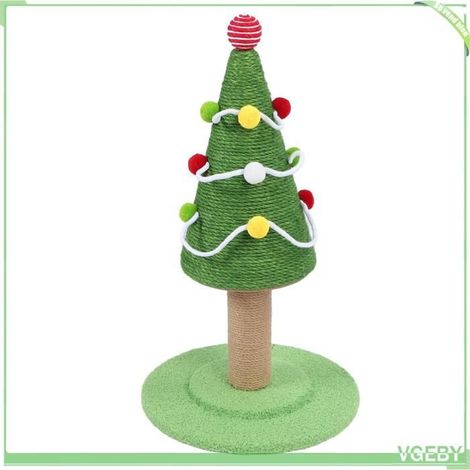 Griffoir pour chat - FAFEICY - Arbre de Noël 40 x 65 cm - Sisal - Structure robuste - Design festif (1/5)