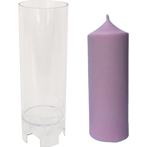 Moule à bougie cylindrique en silicone – Moule à bougie en résine époxy pour la fabrication de bougies , savon, cire, travaux manuels (1/5)