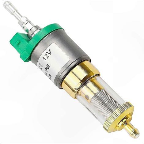 Pompe de chauffage d'air diesel 12 V avec double filtre pour moteurs de 1 kW à 5 kW - Système de pompe à carburant ultra silencieux de 22 ml (1/4)