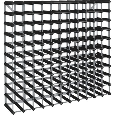 Casier à bouteilles pour 120 bouteilles Noir Bois de pin solide CFW208412 (1/5)
