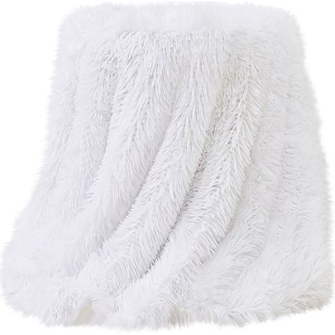 Plüschige, extraflauschige Fleecedecke – weich, warm, leicht, aus Kunstfell, kuschelig und ideal für Couch, Bett, Sofa, Wohnzimmer und Reisen. (1/5)