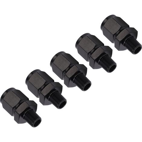 5 pezzi Adattatore da 6AN femmina a 1/4 NPT maschio, raccordo dritto in alluminio per olio, liquidi e benzina.