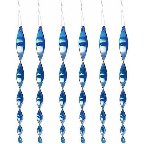 Répulsif oiseaux spirale - Lot de 6 pièces - Longueur 29,5 cm - Réfléchissant 360 degrés - Spirale lumineuse (1/5)