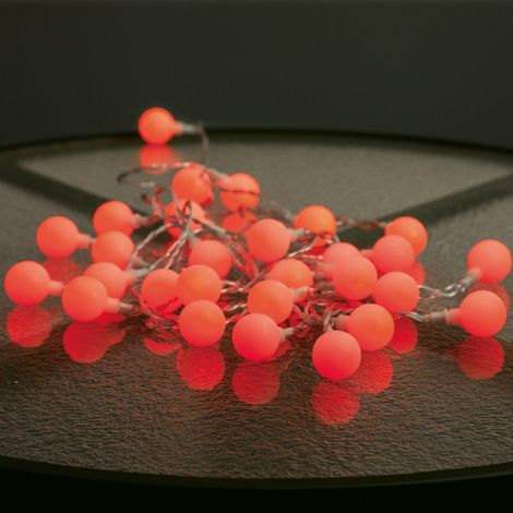 LED Outdoor-Lichterkette ,Berry', Strombetrieb, 50 rote Lichtquellen, L 7,35 Meter (1/2)