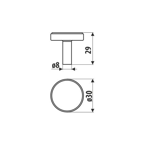 Bouton GU18, or satiné (1/2)