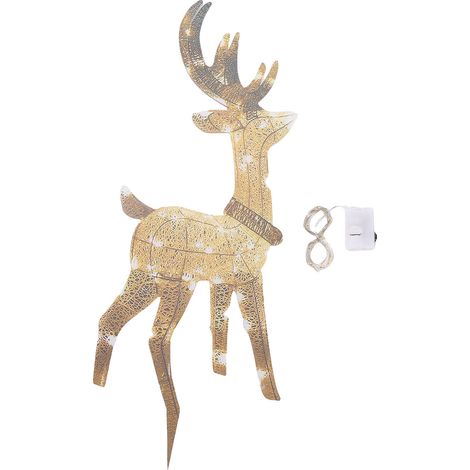 Cerf scintillant lumineux Noël étanche LED – Renne illuminé extérieur cour pelouse déco (1/5)