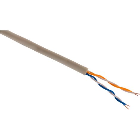 Zenitech – Câble téléphone 2 paires 0,6mm² – Longueur 5m – Couleur ivoire – Pour installation intérieure – Compatible téléphones et interphones