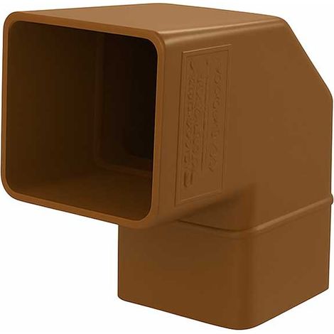 Codo 87º Bajante Cuadrada 70x70 Canalón EUME Blanco PVC - Ferroplast  Color: Marrón