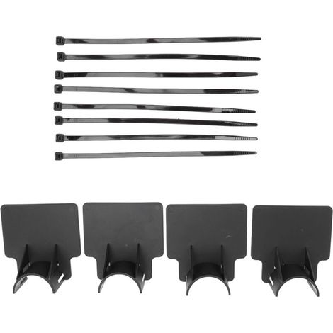 Supports de tuyau de piscine Conception réglable ABS robuste Installation facile Supports de support de tuyau de piscine Noir (1/5)