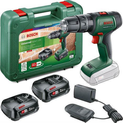 Bosch UniversalImpact 18v Cordless Combi Hammer Drill Power For ALL - 2 x 2ah (1/5)