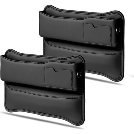CSPARKV Lot de 2 boîtes de Rangement Voiture Siege Avant pour sièges de Voiture avec Trou pour câble - Organiseur de siège de Voiture Avant - Console Centrale - Organiseur pour téléphone (1/5)