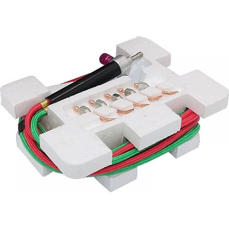Soplete para reparación de joyas, mini soplete de gas acetileno-oxígeno con 5 puntas de soldadura para reparación de joyas. (1/5)