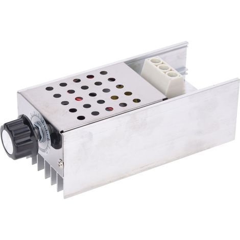 10.000 W 220 V SCR elektronischer Spannungsregler-Thermostat mit Gehäuse, für die Hausbeleuchtung. (1/5)