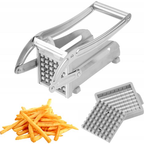 Macchina per patatine fritte, affettatrice per patate, acciaio, 2 lame (1/5)