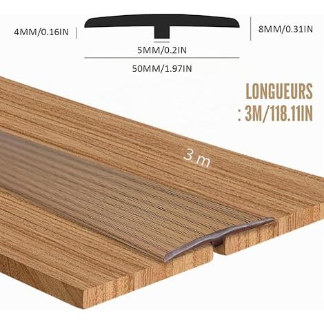 Transition Profile PVC Flat Cover Laminate Flooring Tiles Yellow Oak (1/2)