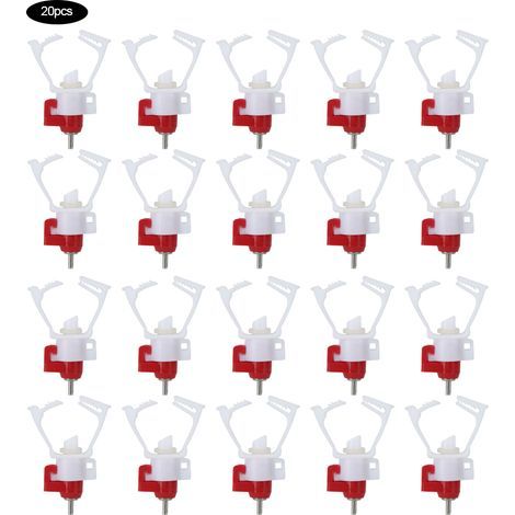 Lot 20 mamelons buveurs – tube carré – volaille – accessoires ferme – poulet (1/5)