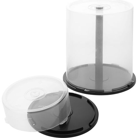 2pièces Récipient De Rangement Cd Dvd Portable Support Disques De Capacité Pour Films Jeux Et Logiciels Design Simple Pour Maison Bureau Et Voyage (1/5)