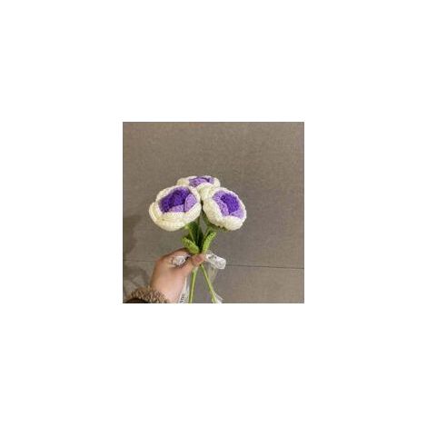 Knitted Rose Simulation Bouquet Hand Woven Yarn Floral Decoration Perfect Gift for Women Romantic and Long Lasting Ideal for Valentine s Day Anniversaries and Birthdays (1/5)