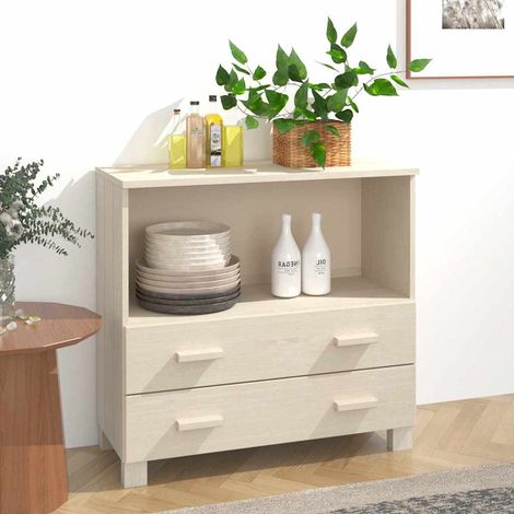Buffet HAMAR Marron miel 85x35x80 cm Bois massif de pin (1/5)