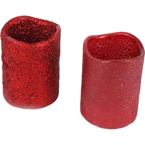 Candela a LED piccola lampada elettronica rossa candela natalizia
