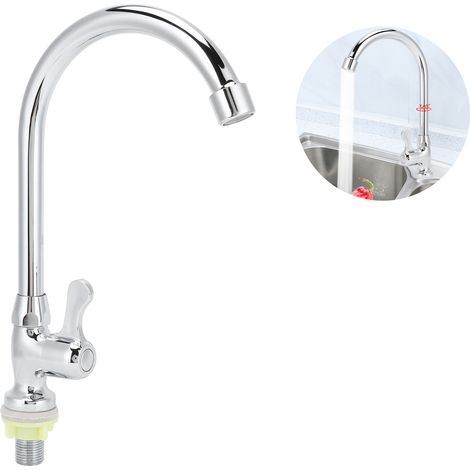 Robinet rotatif G1/2 pour buanderie, piscine, évier de cuisine, jardin ou extérieur (1/5)