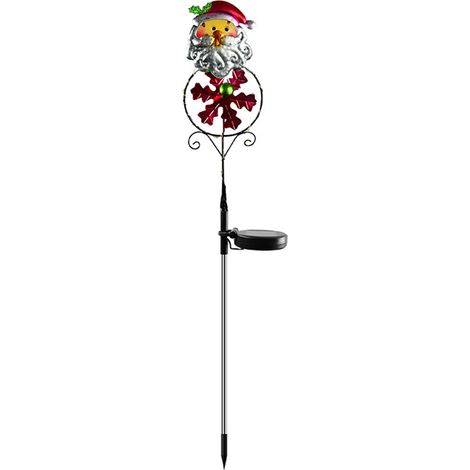 Lampe solaire sur piquet de jardin de noël, décoration alimentée par imperméabilisation pour la cour (1/5)