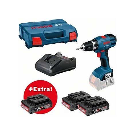 Perceuse-visseuse 18 V GSR 18V-55 + 2 batteries 5 Ah + chargeur rapide + coffret L-BOXX - BOSCH - 0615990L8C (1/2)