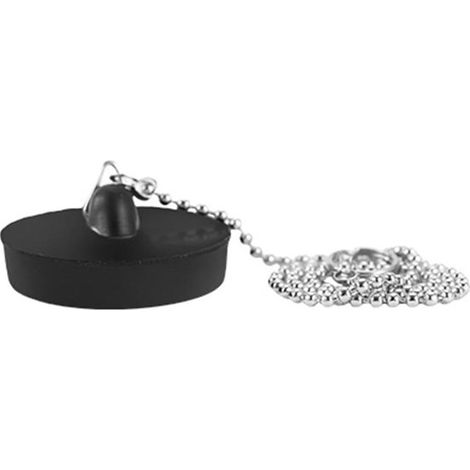 Tappo di scarico,Tappo per lavandino,Con catena e gancio in acciaio inox,uso domestico (misura da 45 mm a 47 mm,lunghezza catena 40 cm) (1/5)