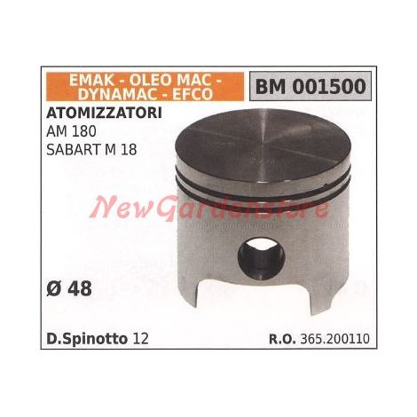 Pistón atomizador AM 180 SABART M 18 Ø  48mm EMAK 001500