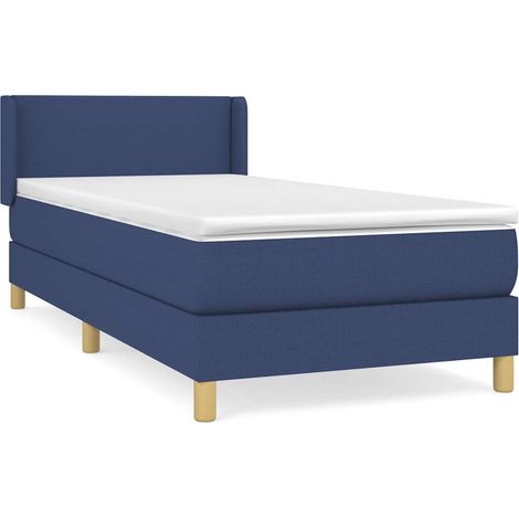 Maison Exclusive - Boxspringbett mit Matratze Blau 100x200 cm Sto (1/5)