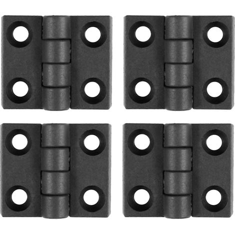 Stück 63 mm x 50 mm Schrank-Kunststoff-Türscharniere, schwarz (1/5)