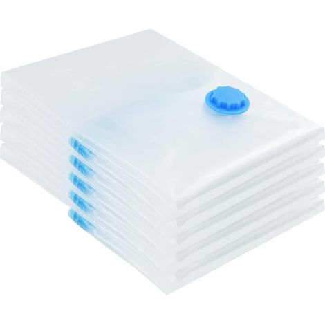 Sacs de rangement 5 pcs Transparent et Bleu 60 x 40 cm (1/5)