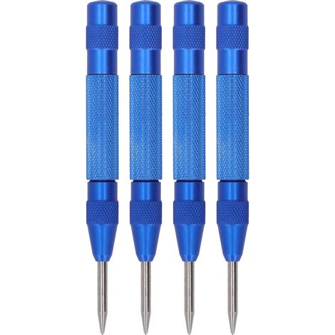 Kit d'outils automatique en acier rapide, 4 pièces, poinçon central, 5 pouces, pour l'installation et l'entretien, bleu